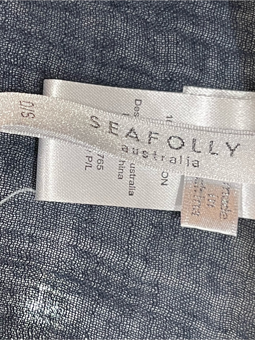 Seafolly Amnesia Cotton Tassel Fringed Swim Cover Up Navy Blue One Size - Picture 10 of 12